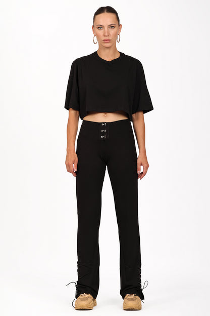 BLACK HOOK PANTS